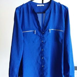 Calvin Klein blue blouse